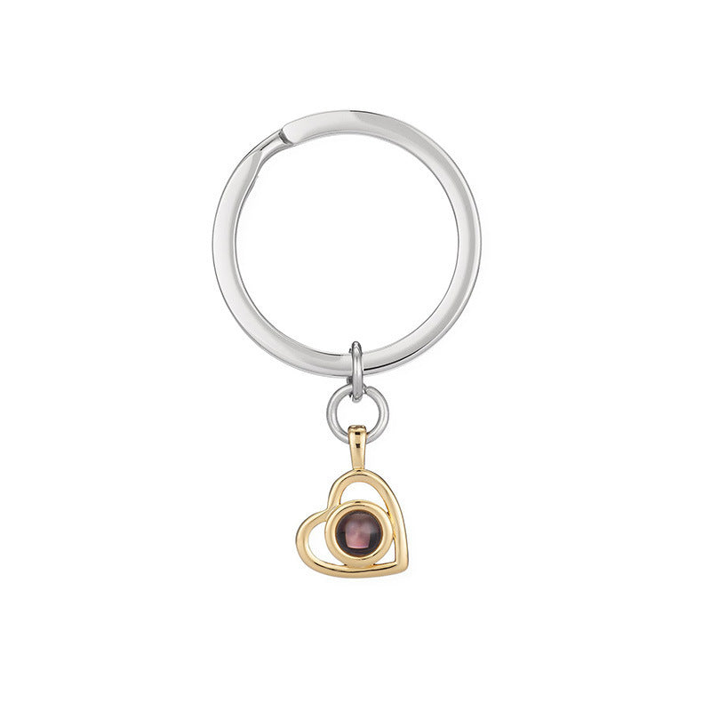 I Love You Nano Projection Necklace – Personalised Photo Pendant with Color