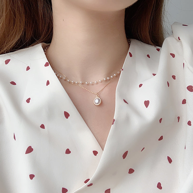 New Beautiful Niche Design Pearl Necklace Women"s Fashion