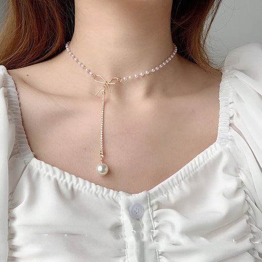 New Beautiful Niche Design Pearl Necklace Women"s Fashion