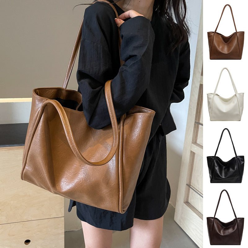Soft Leather Shoulder Bag Large Capacity Bag For Women