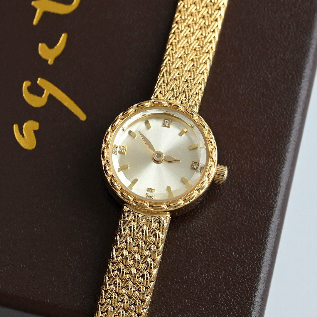 Retro Ancient Light Luxury Golden Watch for Women
