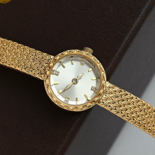 Retro Ancient Light Luxury Golden Watch for Women