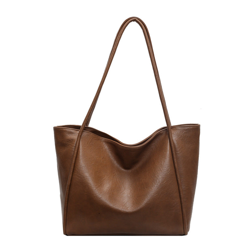 Soft Leather Shoulder Bag Large Capacity Bag For Women